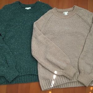 Two Glittery Sweaters